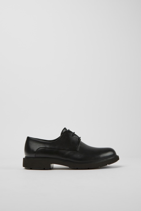 Neuman Black Leather Lace-Up Shoes Exclusive Camper AU