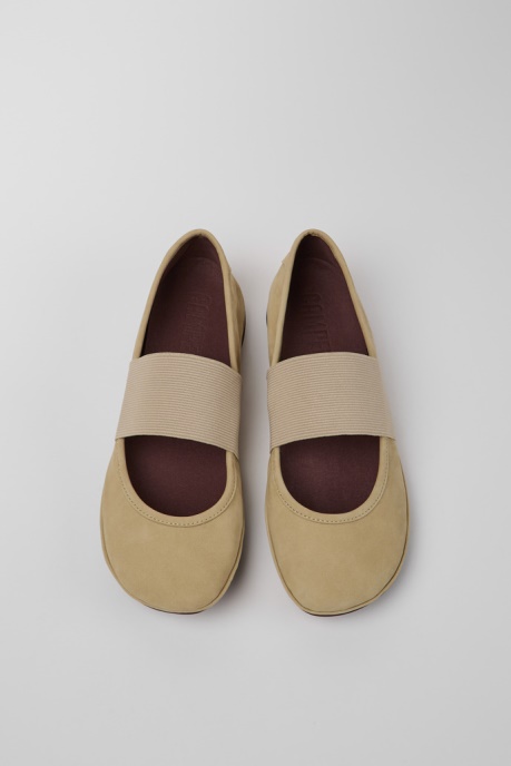 Camper AU Design Right Beige Nubuck Shoes For Women