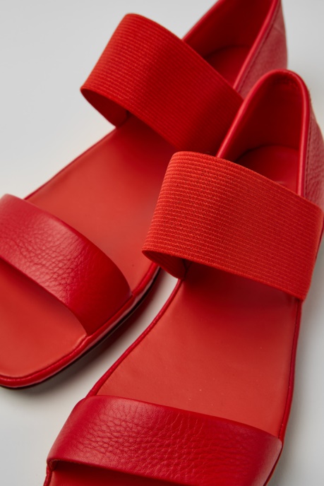 Right Red Leather Sandals For Women Exclusive Camper AU
