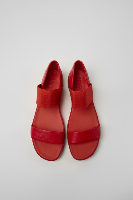 Right Red Leather Sandals For Women Exclusive Camper AU