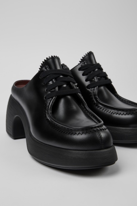 Thelma Black Leather Mules For Women Camper AU New Arrivals