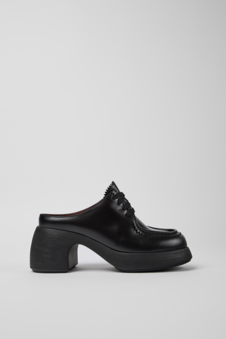 Thelma Black Leather Mules For Women Camper AU New Arrivals