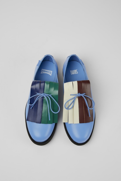 Twins Blue And Green Leather Shoes For Women Camper AU New Arrivals