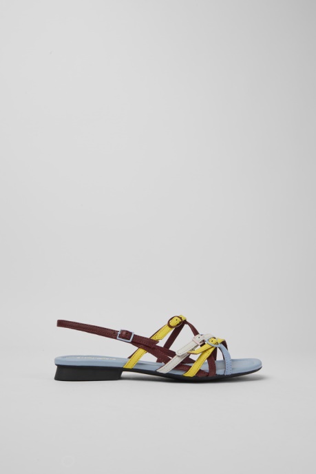 Design Twins Multicolored Leather Sandals For Women Camper AU