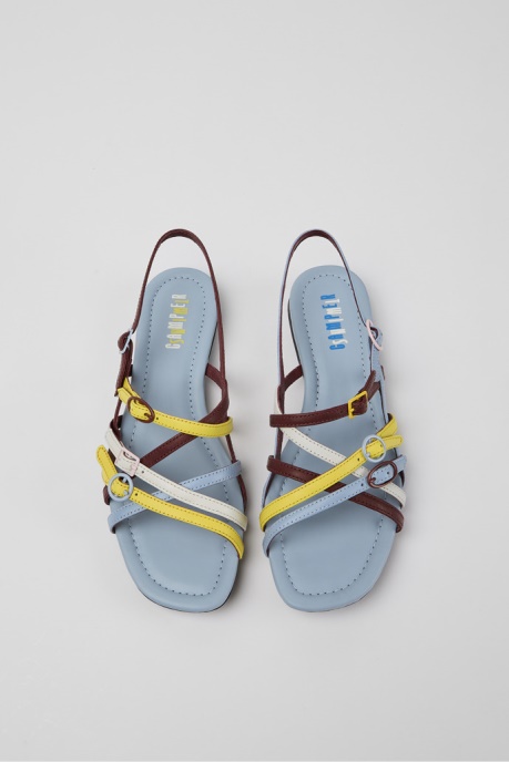 Design Twins Multicolored Leather Sandals For Women Camper AU