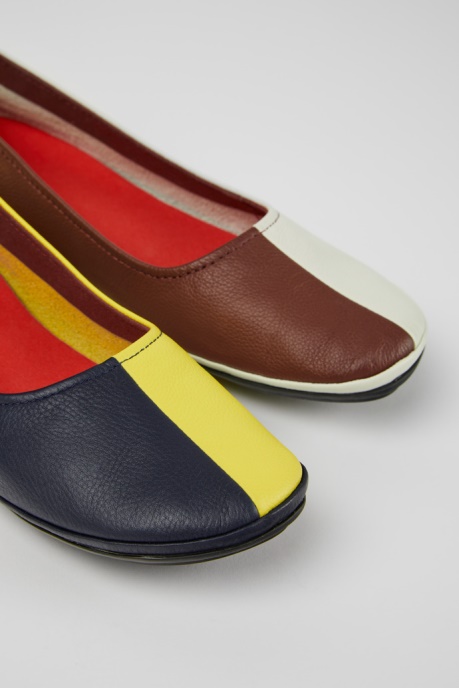Camper AU Twins Multicolored Leather Shoes For Women New Arrivals