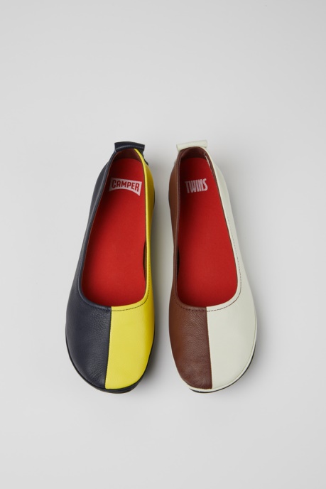 Camper AU Twins Multicolored Leather Shoes For Women New Arrivals