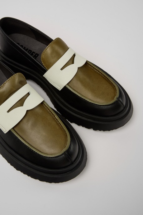 Walden Black And White Loafers For Women Camper AU New Arrivals