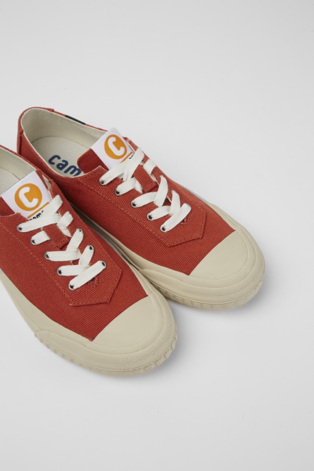 Camaleon Red Recycled Cotton Sneakers For Women Exclusive Camper AU