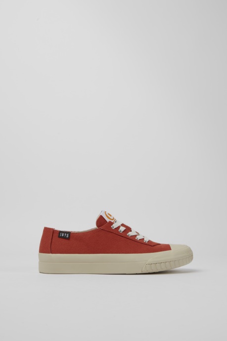 Camaleon Red Recycled Cotton Sneakers For Women Exclusive Camper AU