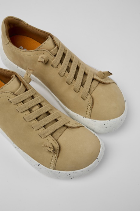 Exclusive Camper AU Peu Stadium Beige Nubuck Sneakers For Women