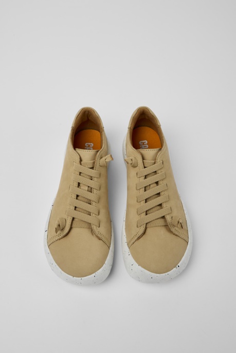 Exclusive Camper AU Peu Stadium Beige Nubuck Sneakers For Women