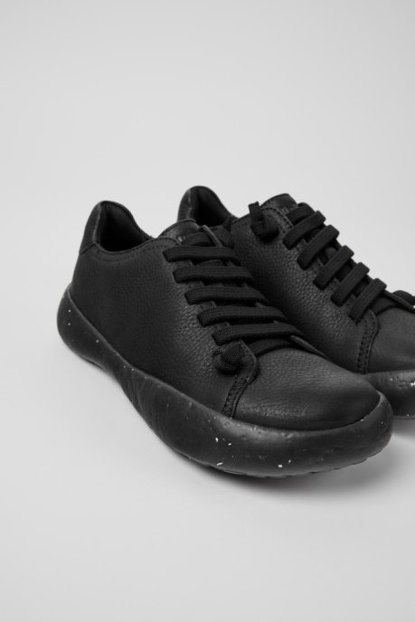 Peu Stadium Black Leather Sneakers For Women Camper AU New Arrivals