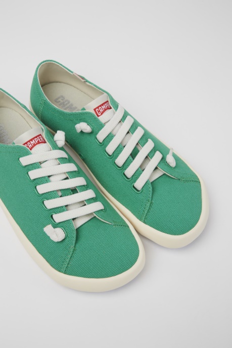 Camper AU Peu Rambla Green Recycled Cotton Sneakers For Women New Arrivals