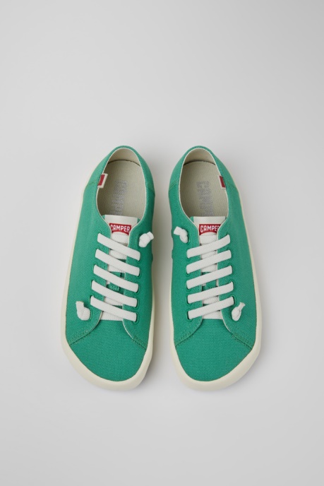 Camper AU Peu Rambla Green Recycled Cotton Sneakers For Women New Arrivals