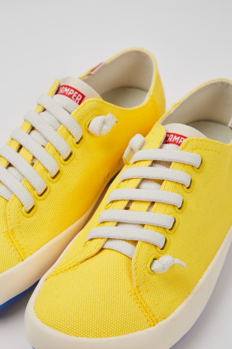 Exclusive Camper AU Peu Rambla Yellow Recycled Cotton Sneakers For Women