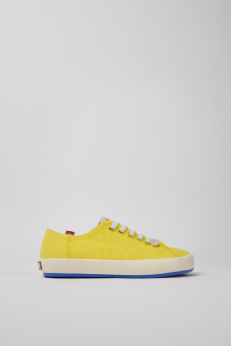 Exclusive Camper AU Peu Rambla Yellow Recycled Cotton Sneakers For Women