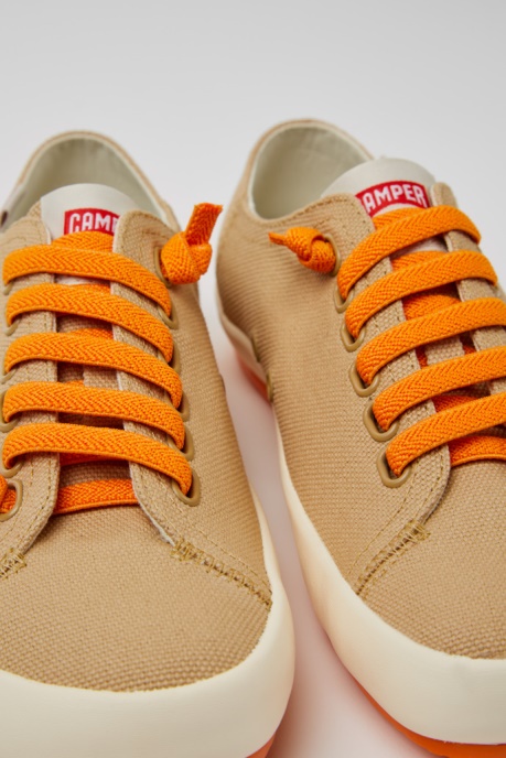 Design Peu Rambla Beige Recycled Cotton Sneakers For Women Camper AU