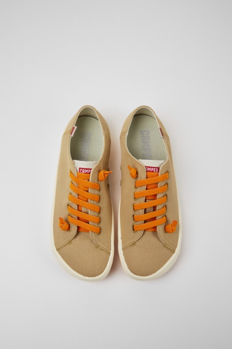 Design Peu Rambla Beige Recycled Cotton Sneakers For Women Camper AU