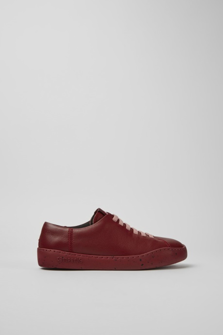 Exclusive Camper AU Peu Touring Burgundy Leather Sneakers For Women