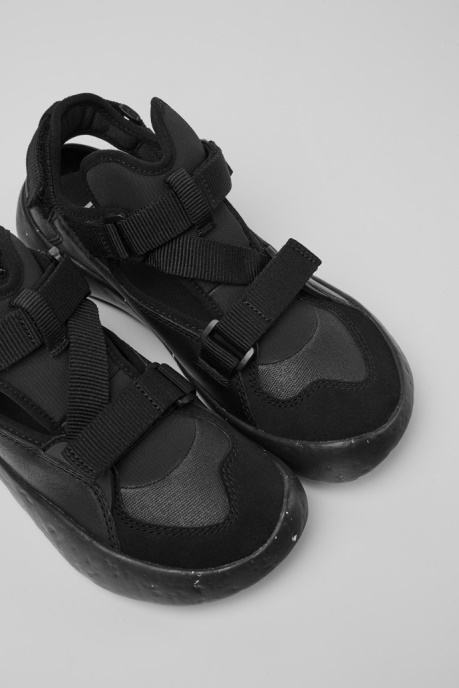 Peu Stadium Black Semi-Open Sneakers For Women Exclusive Camper AU