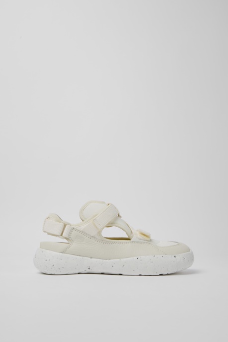 Camper AU Design Peu Stadium White Semi-Open Sneakers For Women