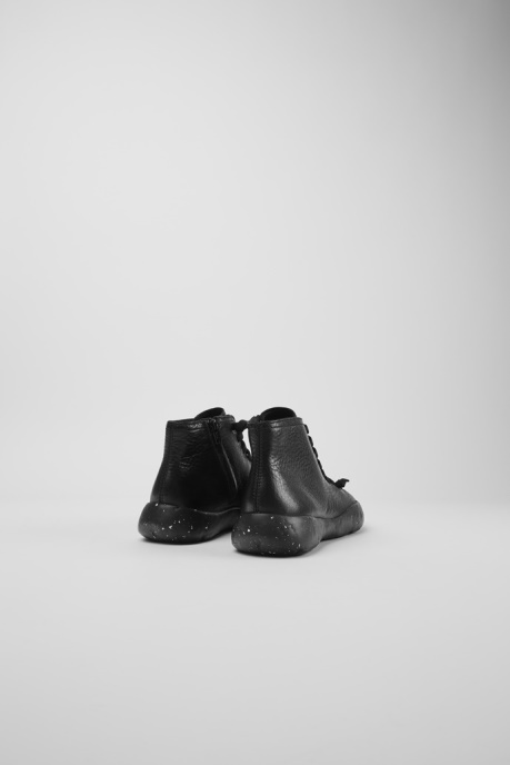 Camper AU Design Peu Stadium Black Leather Ankle Boots For Women