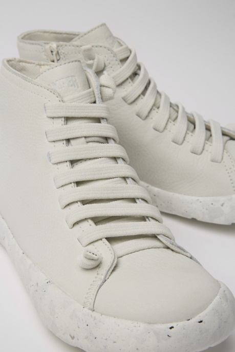 Design Peu Stadium White Non-Dyed Leather Sneakers For Women Camper AU