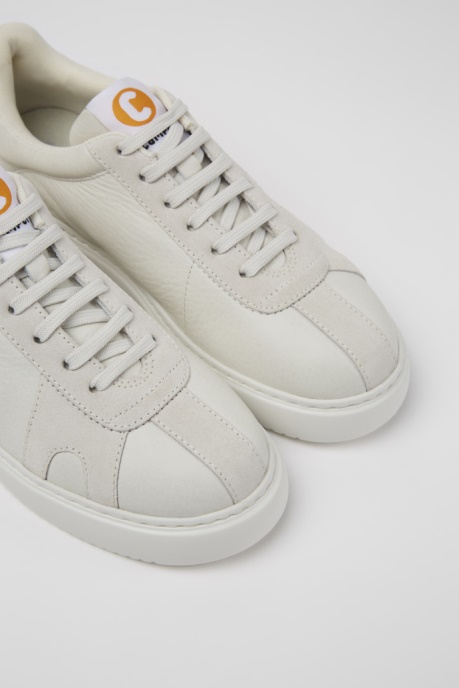 Camper AU Design Runner K21 White Non-Dyed Leather Sneakers For Women