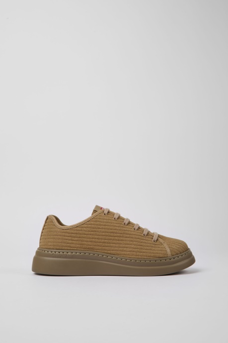 Design Runner Up Beige Recycled Leather Sneakers For Women Camper AU