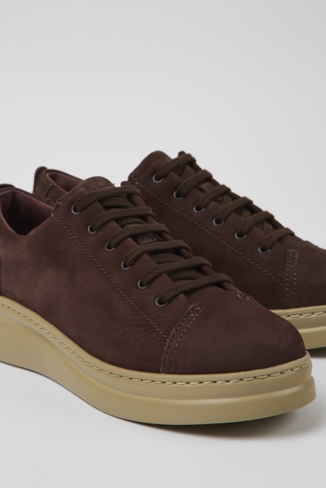 Runner Up Brown Nubuck Sneakers For Women Camper AU New Arrivals