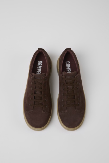 Runner Up Brown Nubuck Sneakers For Women Camper AU New Arrivals