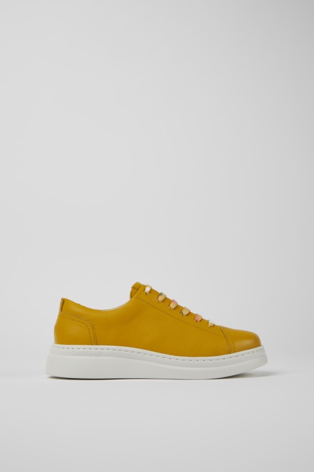 Runner Up Yellow Leather Sneakers For Women Camper AU New Arrivals