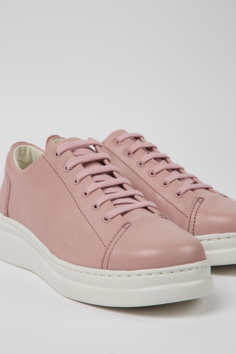 Runner Up Pink Leather Sneakers For Women Exclusive Camper AU
