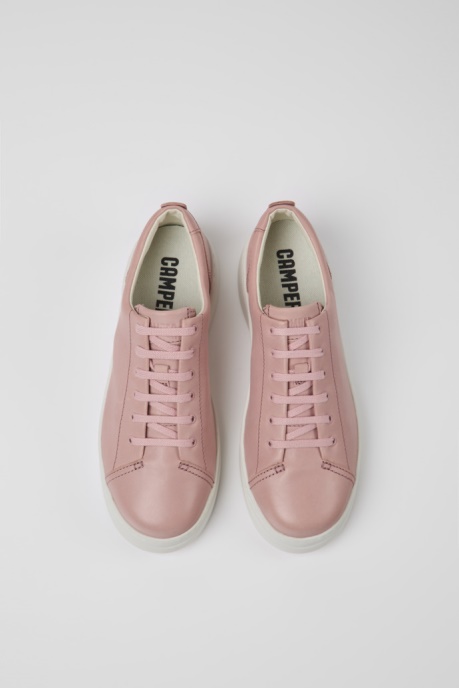 Runner Up Pink Leather Sneakers For Women Exclusive Camper AU