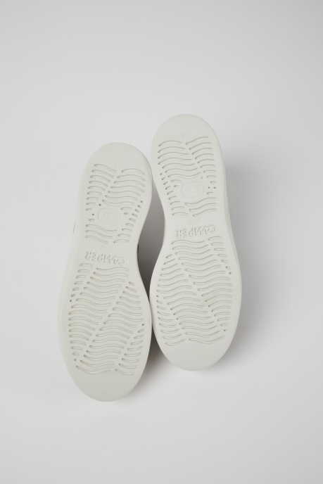 Camper AU Design Runner Up Gray Metallic Leather Sneakers For Women