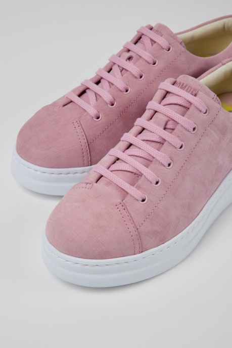 Runner Up Pink Nubuck Sneakers For Women Camper AU New Arrivals