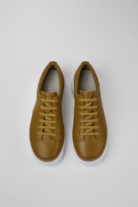 Runner Up Brown Leather Sneakers For Women Exclusive Camper AU