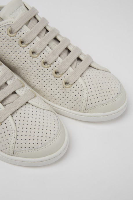 Camper AU Design Uno Beige And White Leather Sneakers For Women