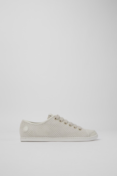 Camper AU Design Uno Beige And White Leather Sneakers For Women