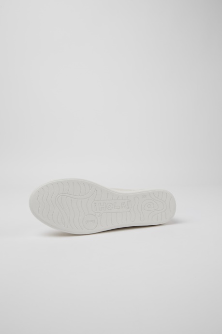 Camper AU Design Uno Beige And White Leather Sneakers For Women