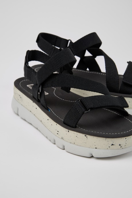 Oruga Up Black Recycled Pet Sandals For Women Camper AU New Arrivals