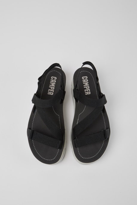 Oruga Up Black Recycled Pet Sandals For Women Camper AU New Arrivals