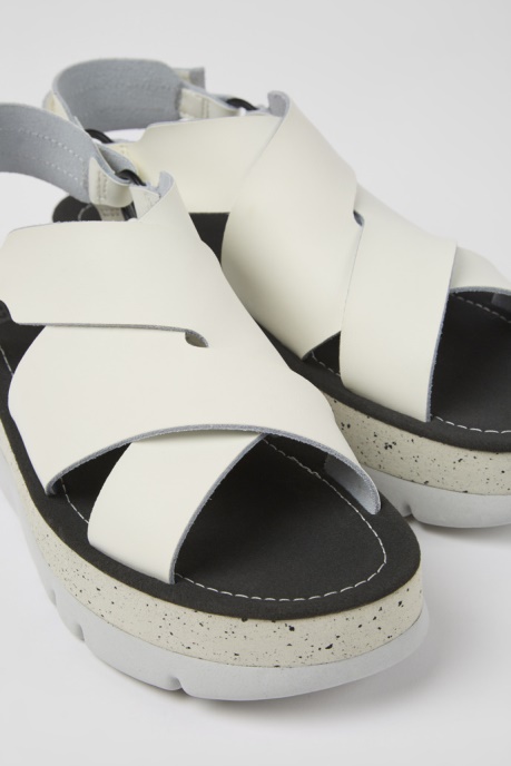 Exclusive Camper AU Oruga Up White Leather Sandals For Women