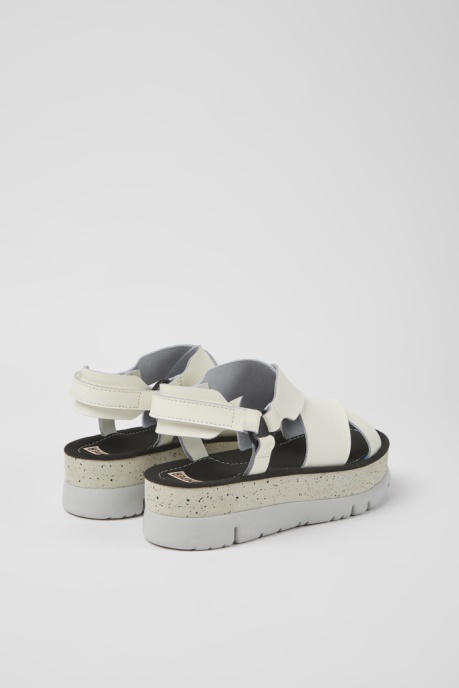 Exclusive Camper AU Oruga Up White Leather Sandals For Women