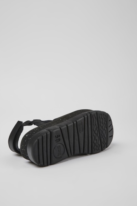 Exclusive Camper AU Oruga Up Black Leather Sandals For Women
