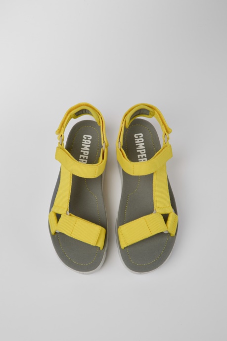 Design Oruga Up Yellow Recycled Pet Sandals For Women Camper AU