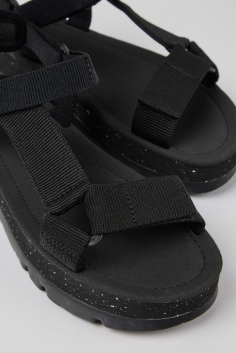 Exclusive Camper AU Oruga Up Black Recycled Pet Sandals For Women