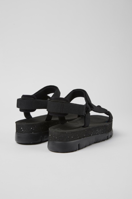 Exclusive Camper AU Oruga Up Black Recycled Pet Sandals For Women