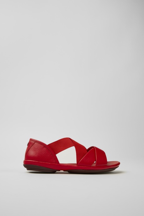 Design Right Red Leather Sandals For Women Camper AU